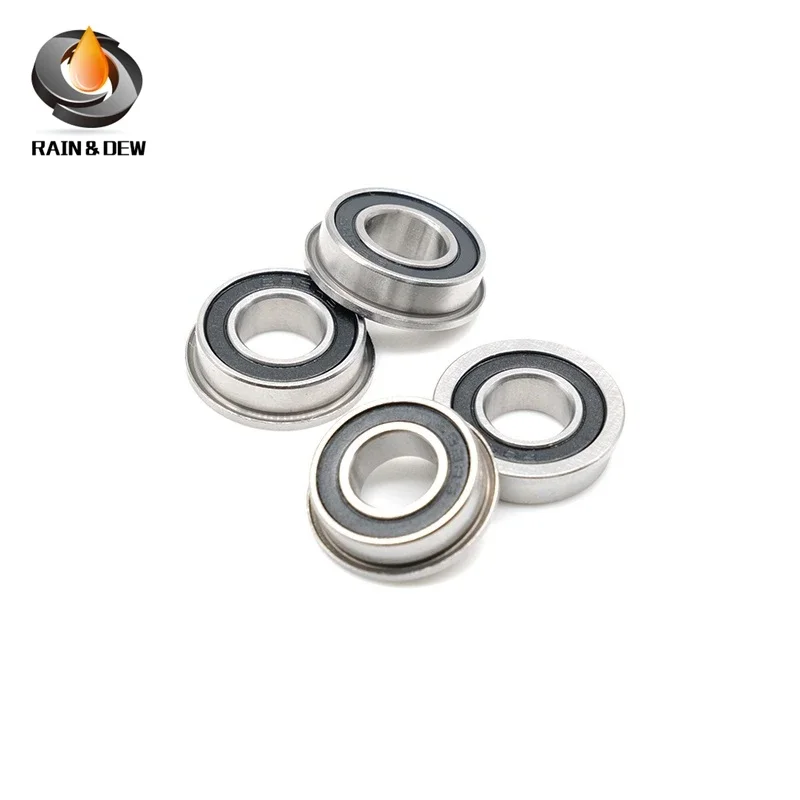 4PCS F6003RS Bearing F6003 2RS 20x35x11 mm Flange Bearing F6003-RS ABEC-7 Garden Cart Wheel Ball Bearings