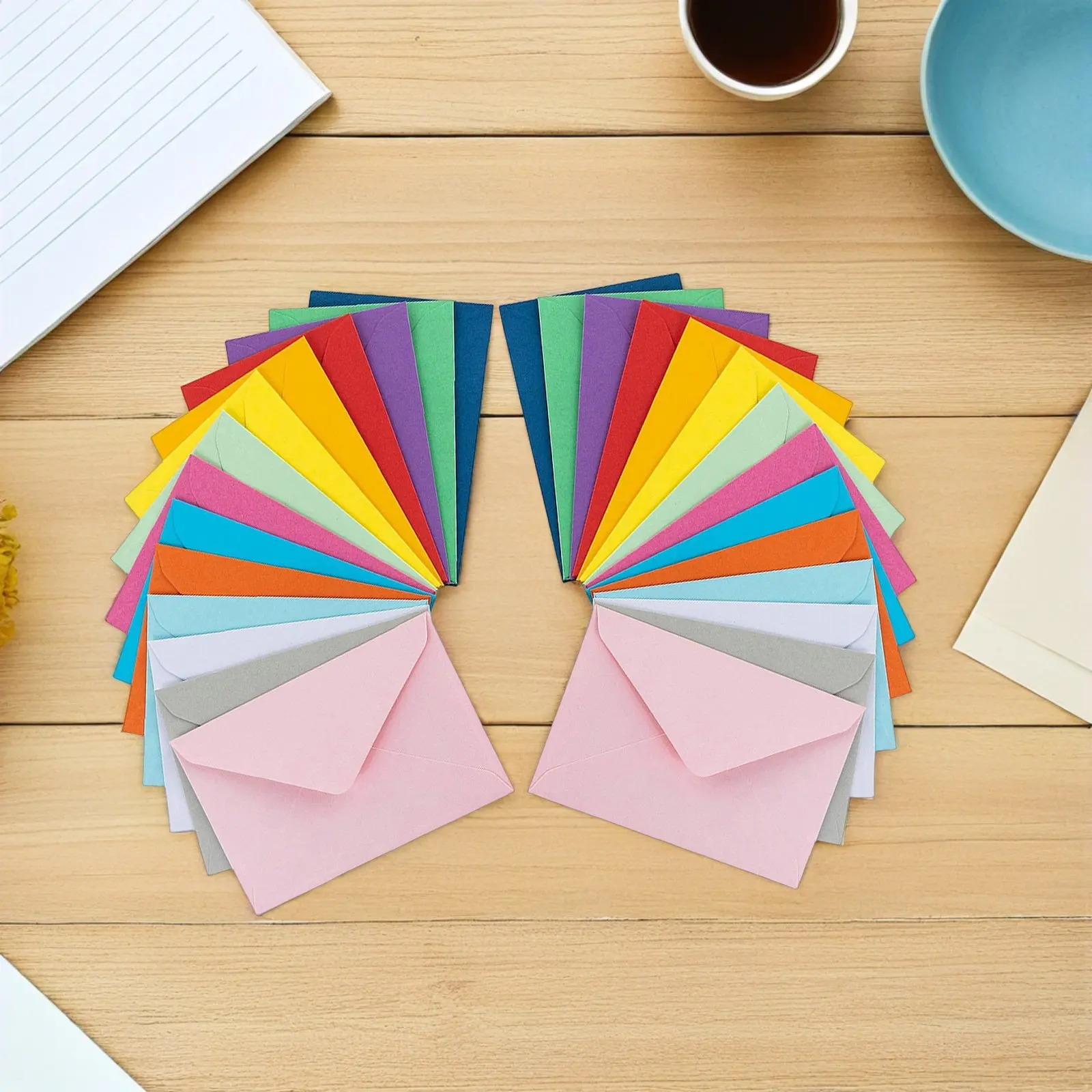 

50Pcs Exquisite Workmanship Solid Color Envelopes for Letter Writing Photo Storage Card Pouch Note Paper Cover Party Wedding