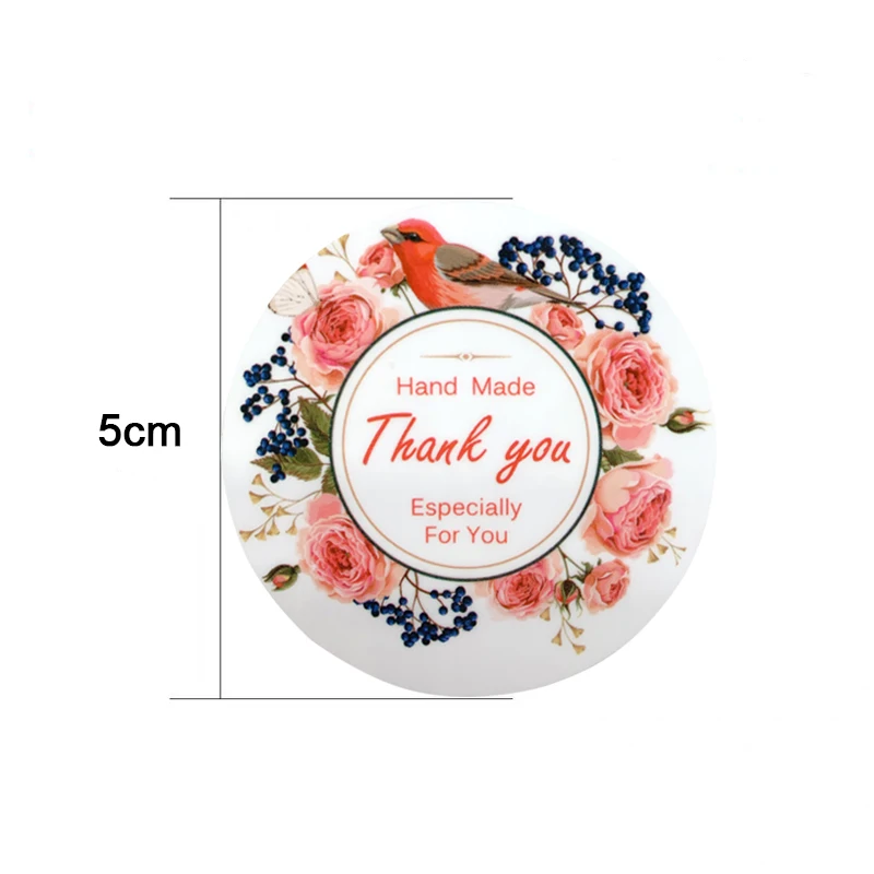 60pcs/lot Kawaii Flower Transparent Thank You Sticker For Seal Label Scrapbooking Creative Decoration Sticker Stationery Sticker