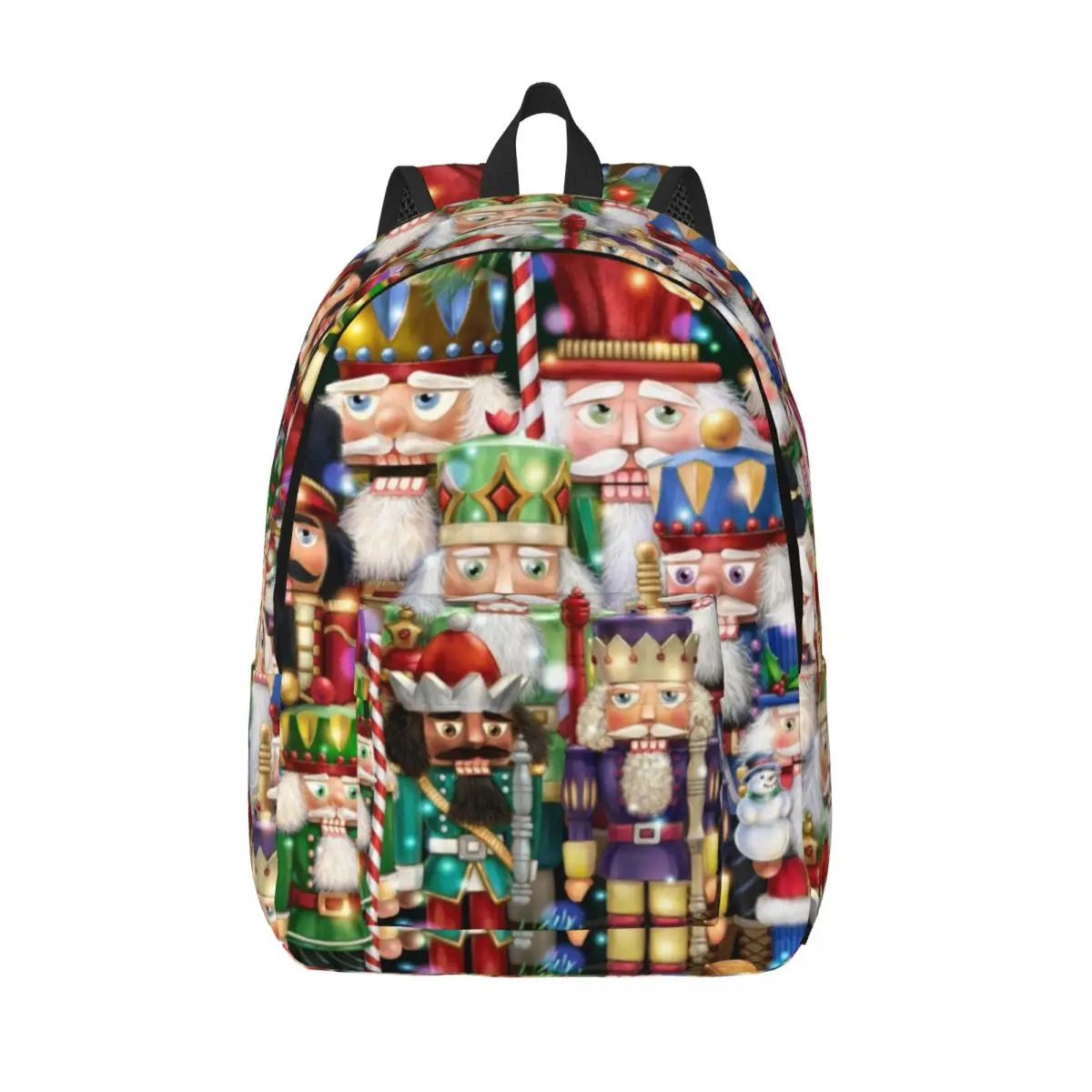 Festival Of Nutcracker Backpack Elementary High College School Student Santa Claus Bookbag Men Women Canvas Daypack Hiking