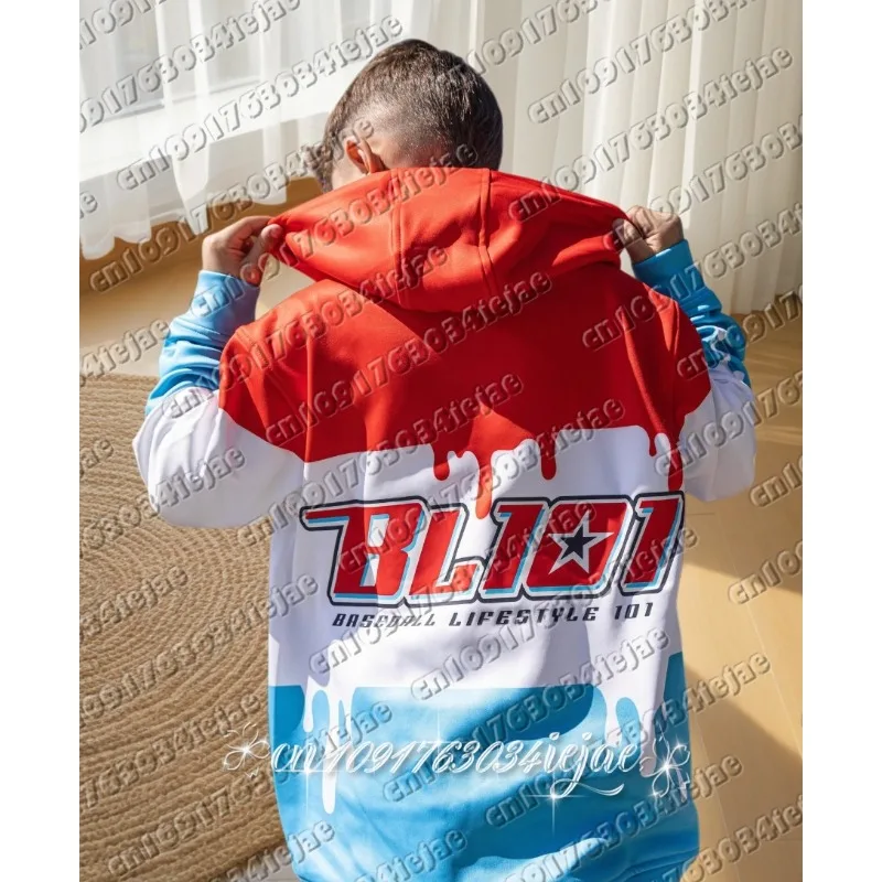 2026 جديد الخريف الشتاء هوديي البيسبول نمط الحياة 101 عيد الميلاد الأسرة حفلة البلوز الأطفال الكبار المتضخم هوديي