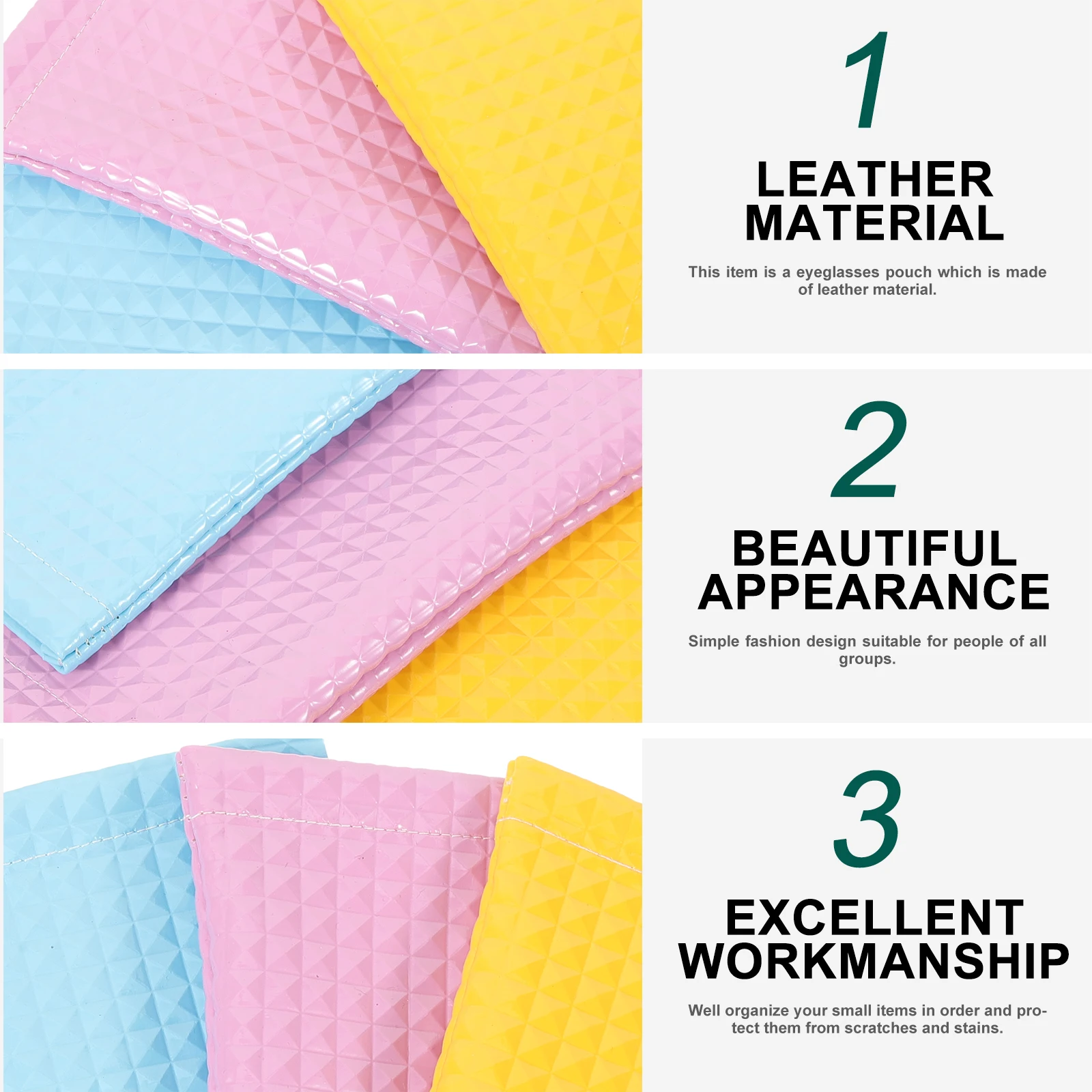 

3 Pcs Glasses Bag Portable Eyewear Case Sunglasses Organizer Pouch Durable Eyeglasses Compact