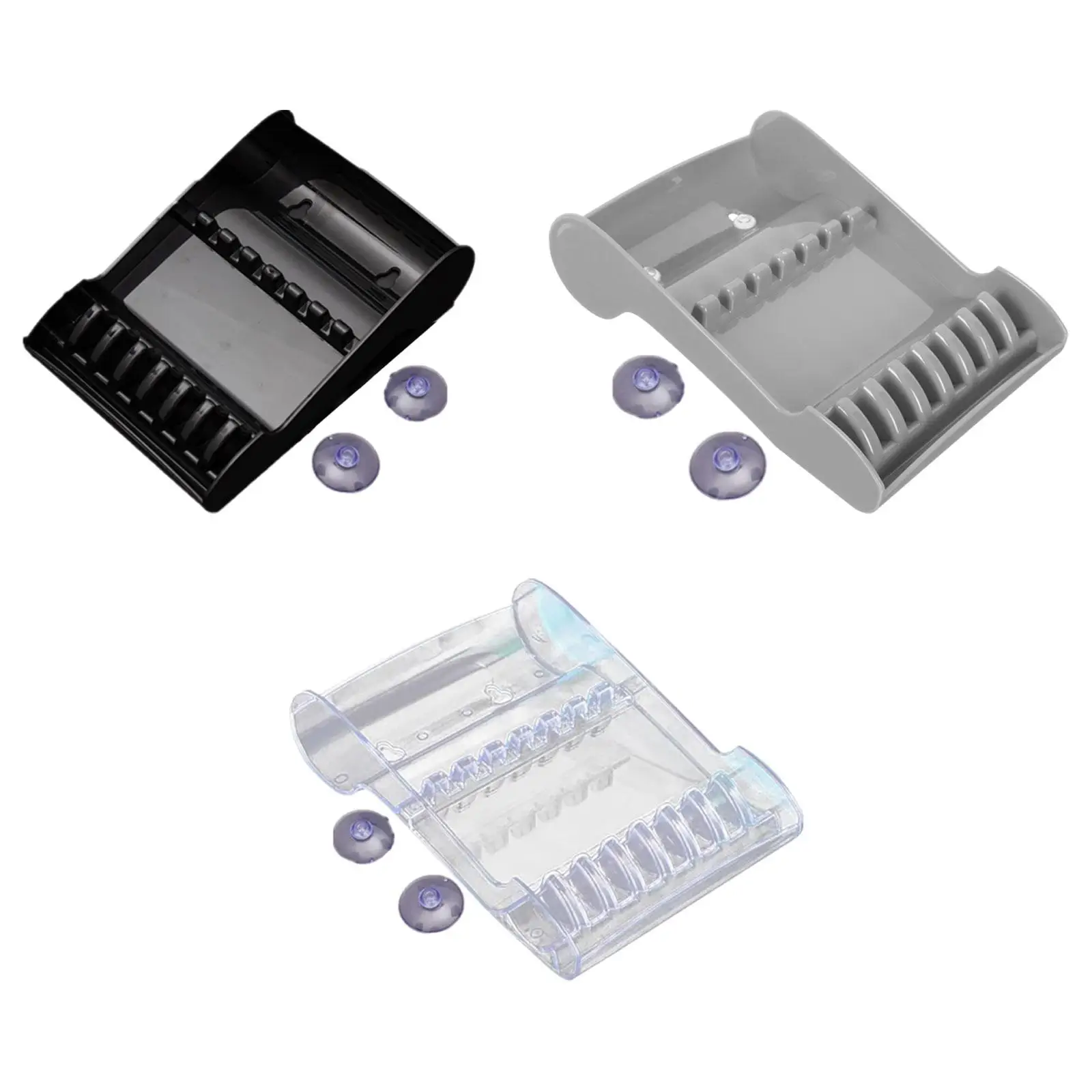 رف مقص تصفيف الشعر المثبت على الحائط مع كوب شفط 14 × 20.5 سم مجانًا