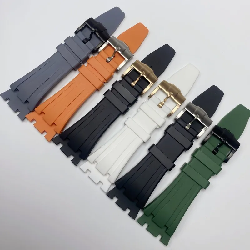 26MM for Rubber Strap Watch Accessories for NH35 Case Silicone Strap Fitting 42MM Oak Case Tape