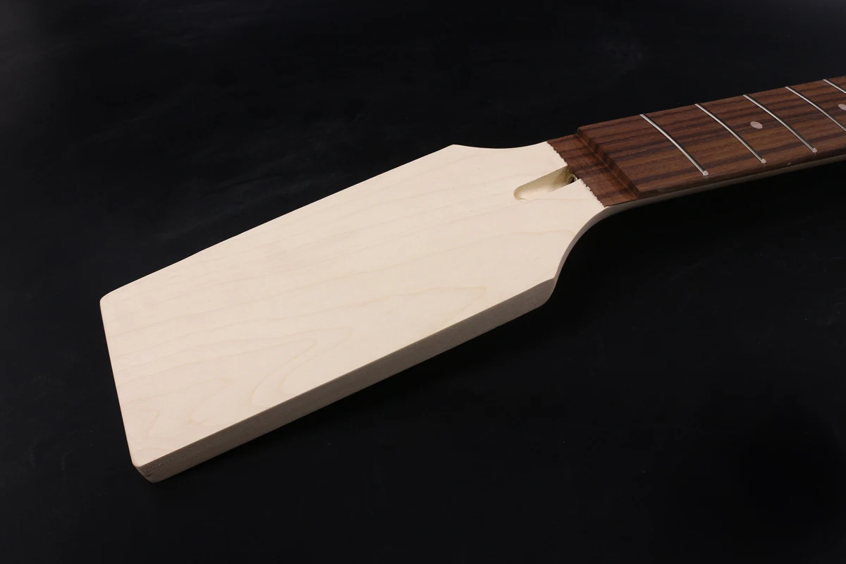 7 string Unfinished 24fret 25.5 inch  Electric Guitar Neck Lock Nut Replacement maple +Rosewood fretboard Hand-made