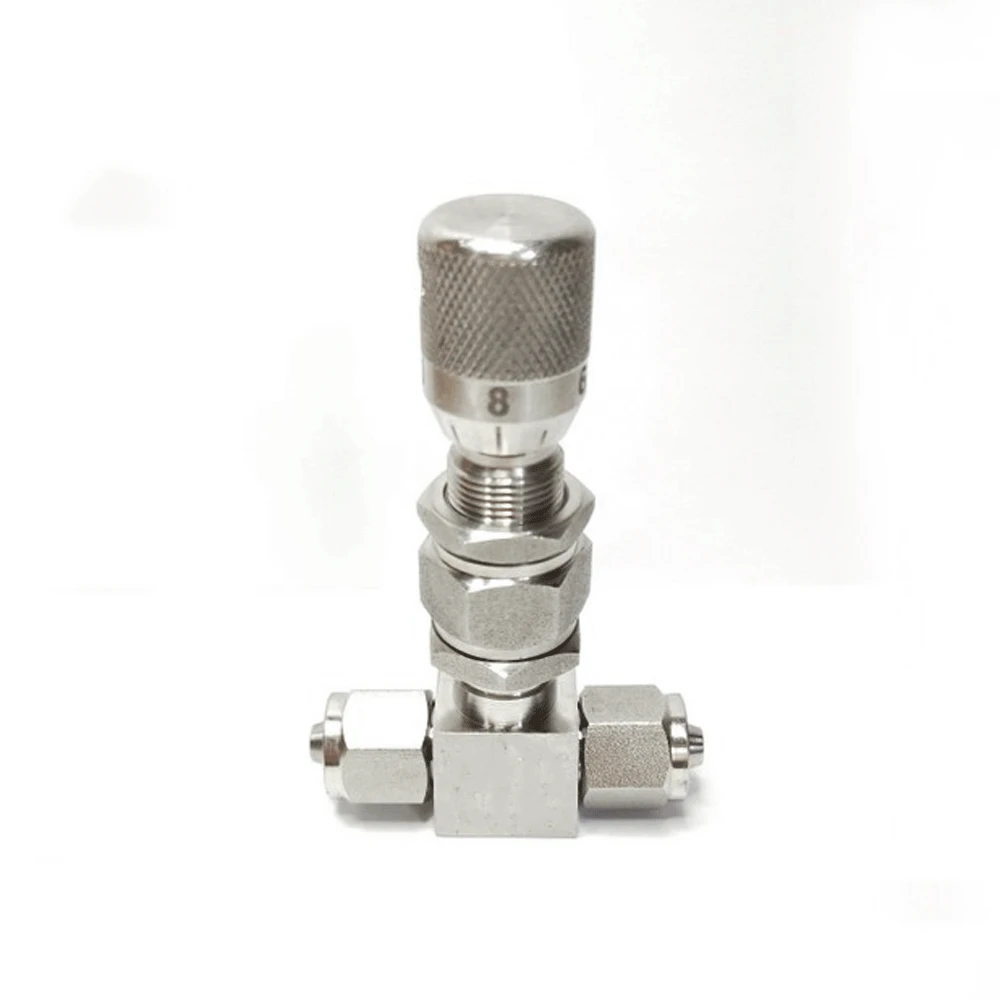 

Fit 4 6 8 10 12mm OD Hose Quick Twist Bulkhead 304 Stainless Shut Off Metering Micro Needle Valve Flow Regulating