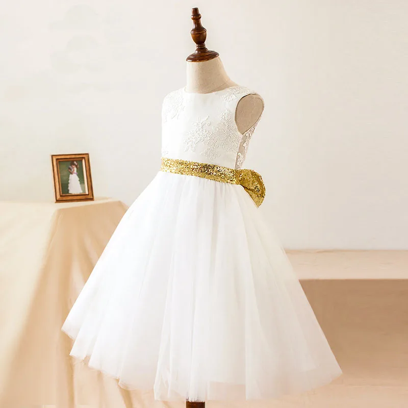 

Teenage Girls Dress Children's Clothing Party Elegant Princess Long Tulle Baby Girls Kids Lace Wedding Ceremony Dresses