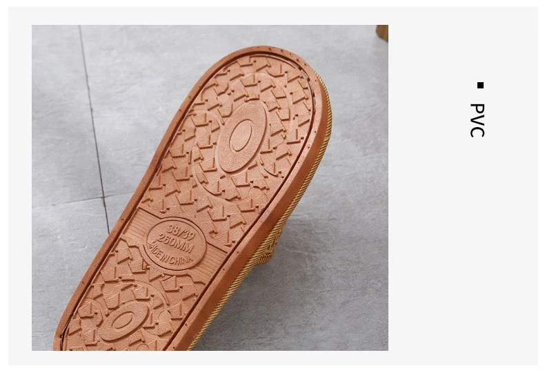 Sommerhausschuhe aus Bambus und Rattan für Damen/Herren – atmungsaktive Paar-Sandalen, rutschfeste Innenrutschen mit weicher Sohle für Zuhause/Strand – Detail 6