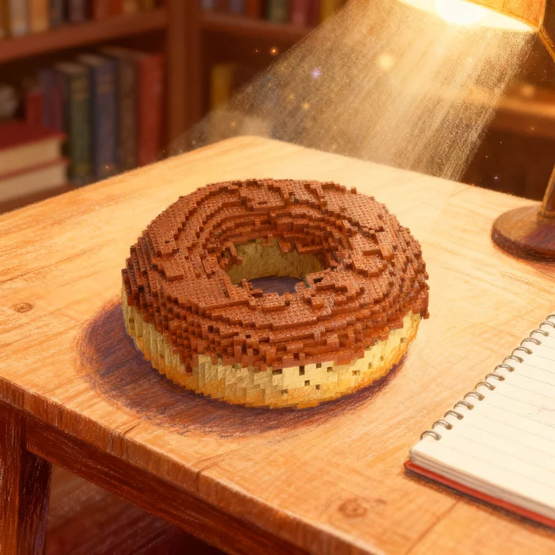 

6706pcs MOC Sculpture Donut Sculptures Model Building Blocks Construction Christmas Gifts Toy Creative DIY Idea Education Kids