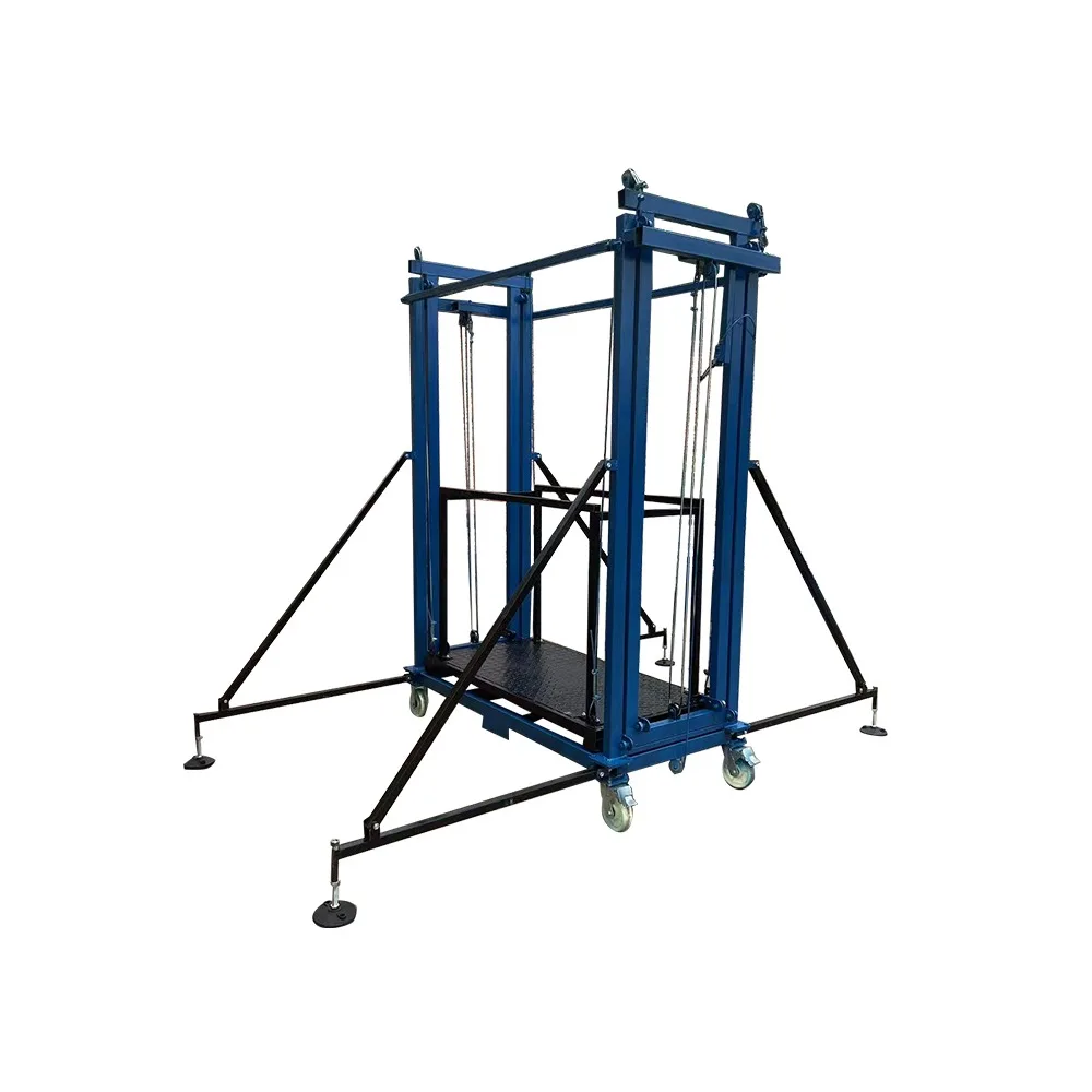 Foldable Cargo Elevators Electric Retractable Platforms for  Use Steel Construction Wire Rope Sling