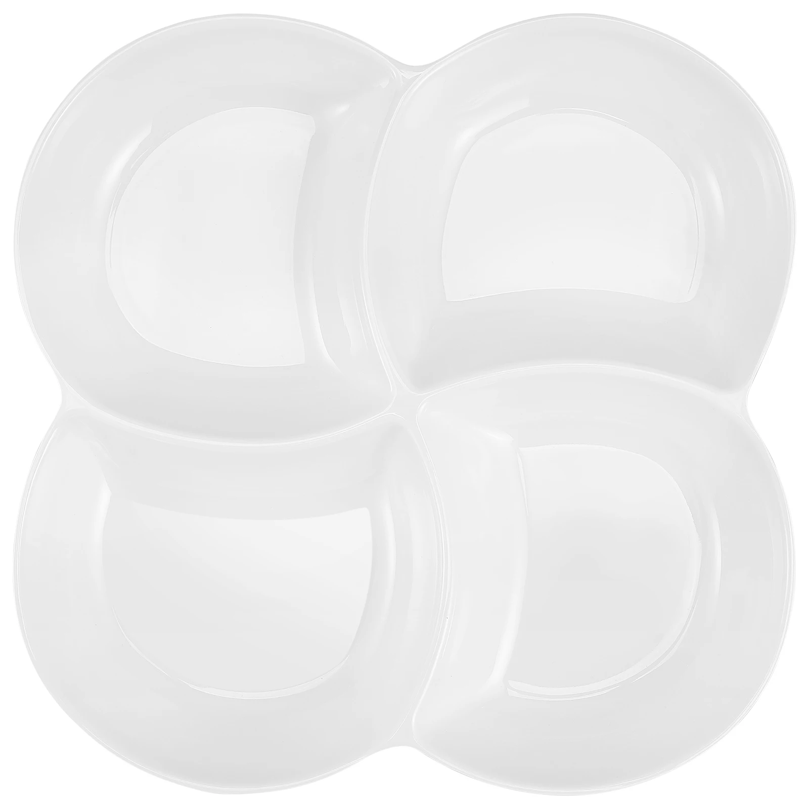 

Exquisite Divided Serving Plate Elegant Snack Storage Tray Unique Fruit Platter Dried Food Holder Diningware