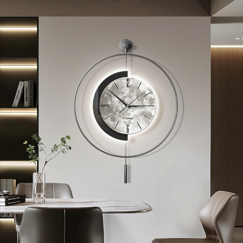 Bedroom Round Unique Wall Clock Luxury Design Living Room Digital Wall Clock Office Silent Orologio Da Parete Home Decoration