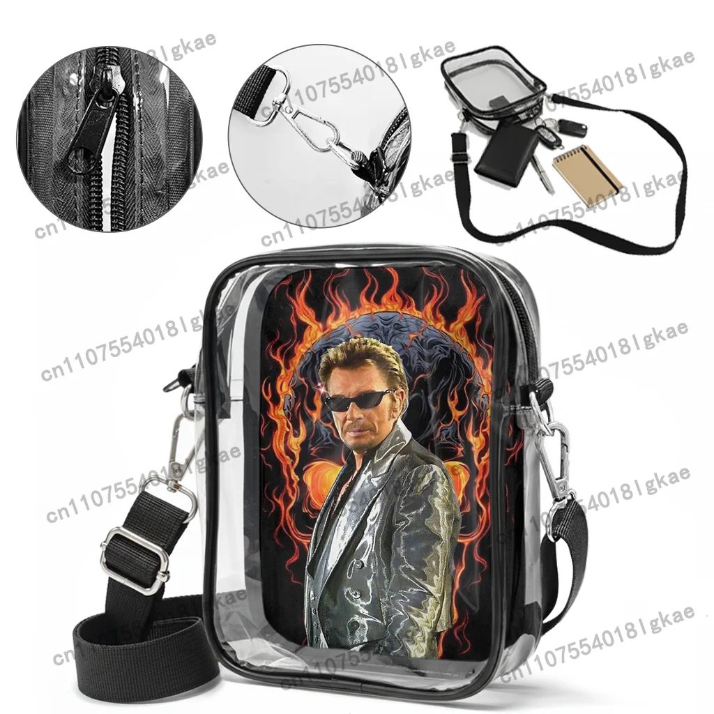 Women Bags White - Johnny Hallyday Transparent lunch bag, crossbody