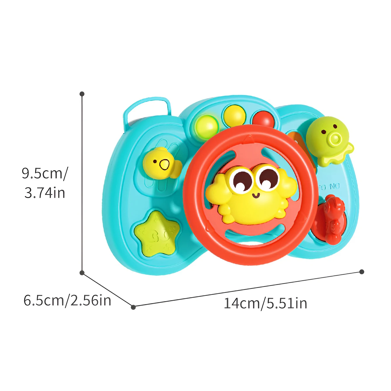 Children's music steering wheel toy puzzle early education interactive cartoon simulation steering wheel press sound toy