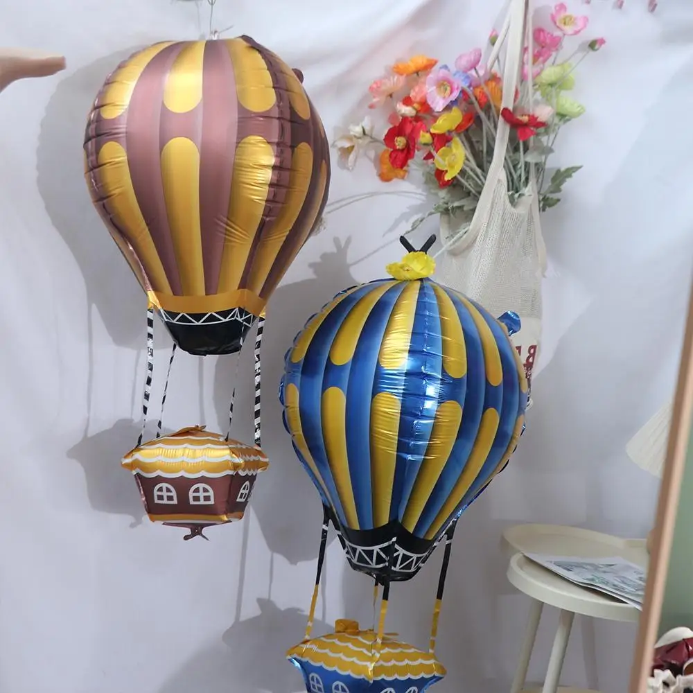 Juguetes para niños, globo de aire caliente 4D grueso, globo de aluminio de dibujos animados, decoración inflable para fiesta, globo para Baby Shower