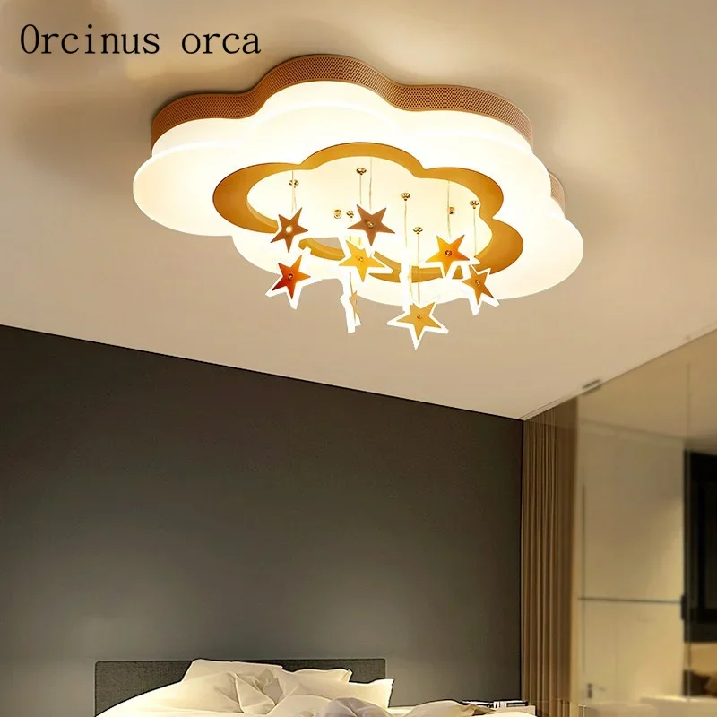 

Cartoon Cloud ceiling lamp Children's Room Boys'Bedroom Lights Modern Simple Star Warm LED protection Eye ceiling lamp