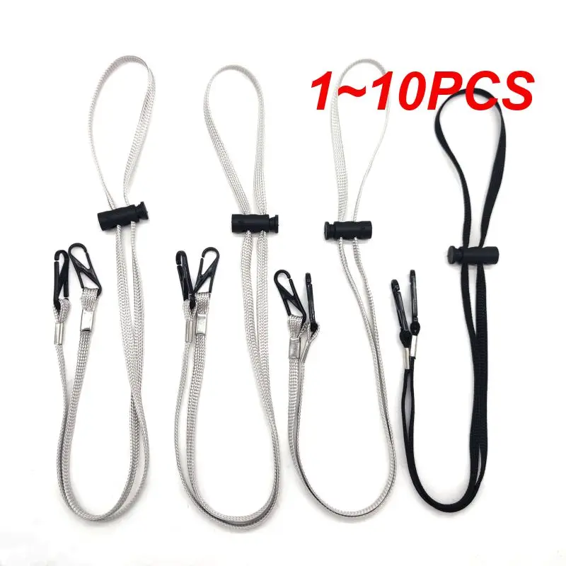 1~10PCS Adjustable Anti Slip Face Mask Hanging Lanyard With Clips Buckle Holder Strap Eyeglass Sunglasses Lanyard Hat Anti-lost