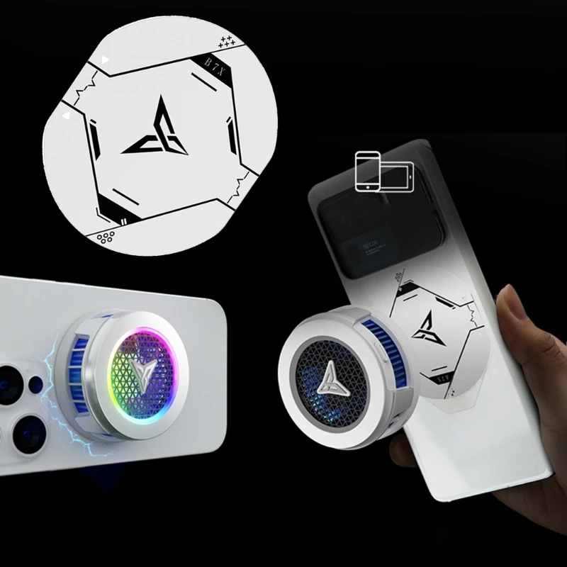 Adesivo magnetico per radiatore del telefono con piastra aspirazione magnetica per ventola raffreddamento R91A B7X