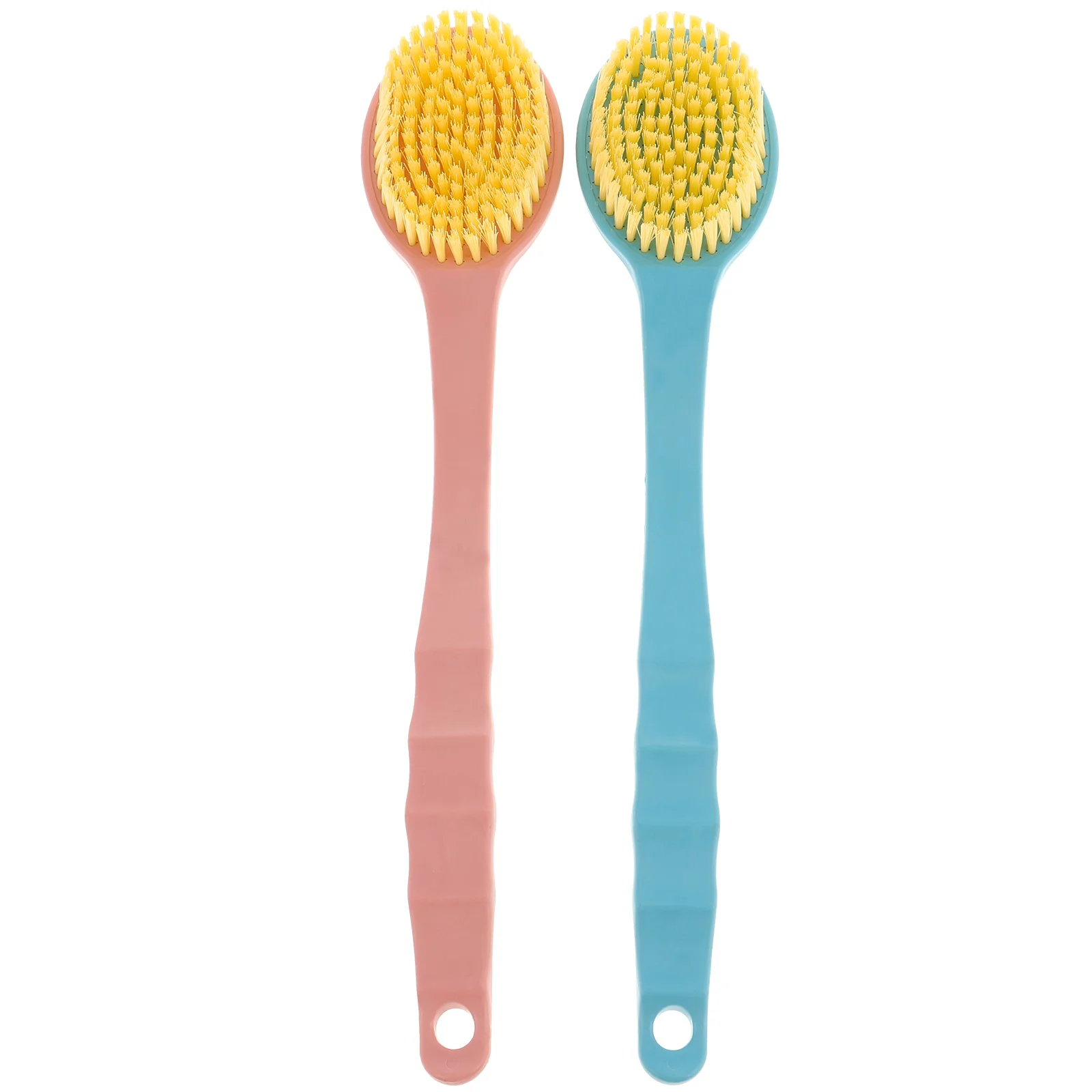 

2 Pcs Bath with Long Handle Bathing Accessories Back Scrubber Supplies Sponge Sponges Cleaning Scrubbers Take