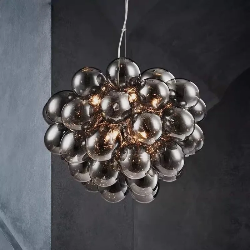 Trendy Bubble Chandelier Transparent Glass Balloon Lamp Nordic designer-style large chandelier for living room and dining room