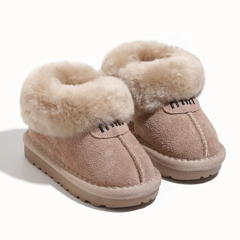 

2025 зимние новые детские зимние сапоги на флисовой подкладке, теплая хлопковая обувь для маленьких мальчиков и девочек, модная обувь на нескользящей мягкой подошве от 1 до 4 лет