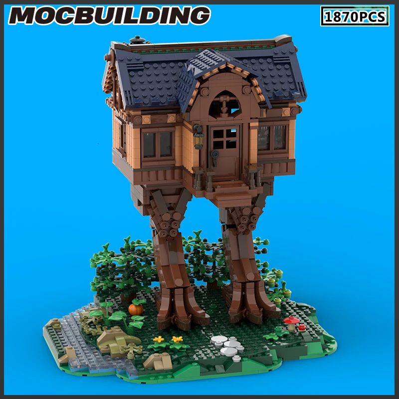 Tree House MOC Building Blocks Model DIY Bricks Scene Collection Architecture Assemble Toys Birthday Gift Christmas Present