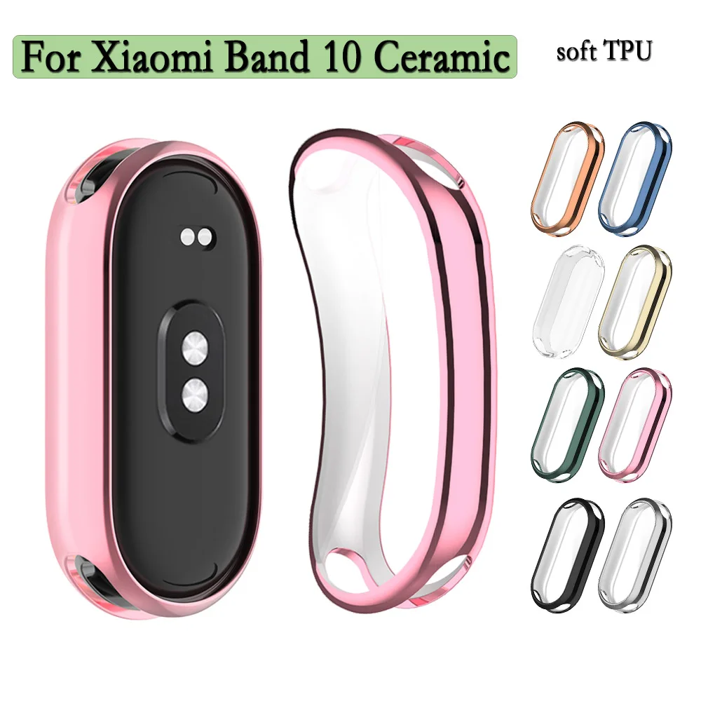 Suitable For Xiaomi Band 10 Ceramic Protective Case Durable TPU Watch Shell With Screen Protector For Xiaomi Band 9 Ceramic