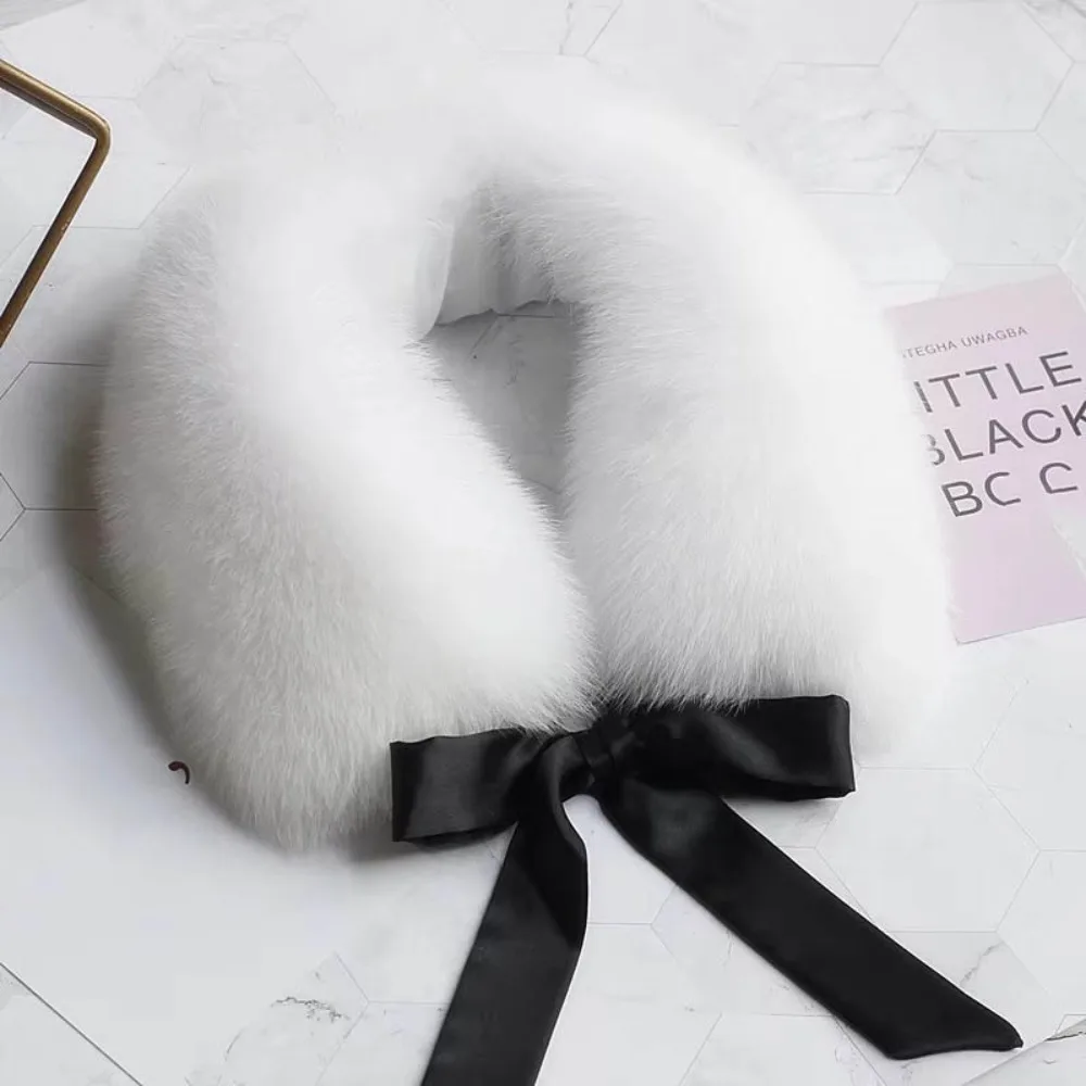 

Модный теплый шарф с меховым воротником, мягкие женские шарфы из искусственного меха, ультра пушистые женские шарфы для шеи, холодная погода