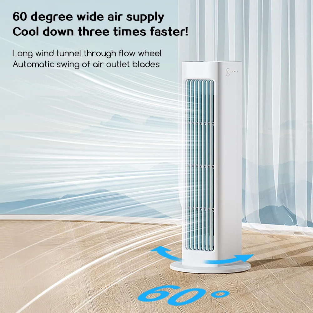 Wall Mounted Silent Fan Wireless Charging Airs Conditioner Fan 3 Speed Small Portable Summer Air Cooler with Remote Control Home