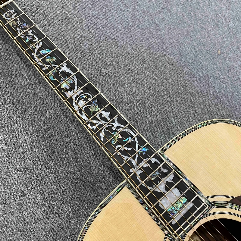 41 Inch D45 Acoustic Guitar Wooden Vase Classic Solid Top Ebony Neck Folk Guitar Solo High Quality Delivery Included Gift 2026 view 6