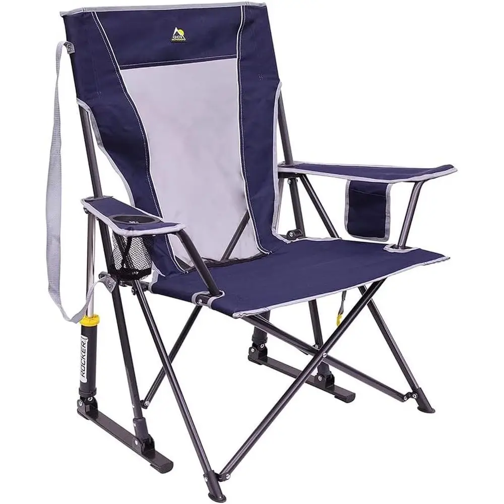 

Comort Pro Rocker Collapsible Rocking Chair & Outdoor Camping Chair, Indigo Blue