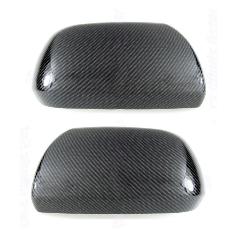 1 Pair Black Carbon Fiber Style Side Rearview Mirror Cover Trim ABS Fit for Toyota Sienna 2011 2012 2013 2014 2015 2016-2020