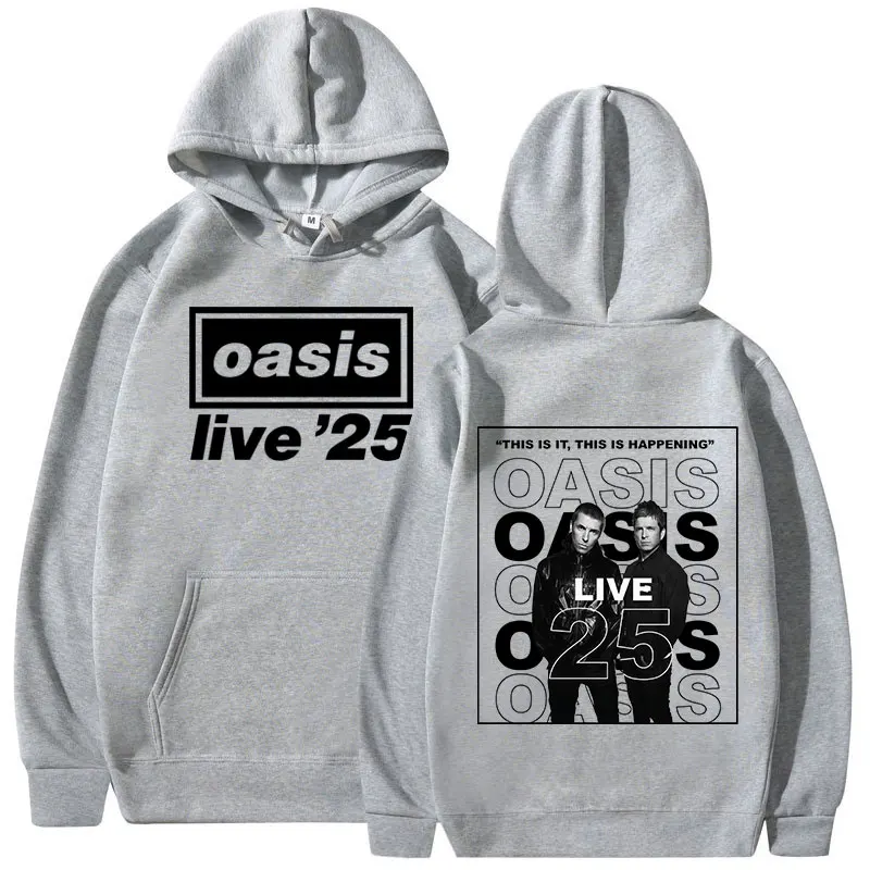 2026 Unisex O-Oasis Live 25 Tour Print Hoodie Rockband Streetwear Herren Damen Casual Pullover Sweatshirt – Detail 11