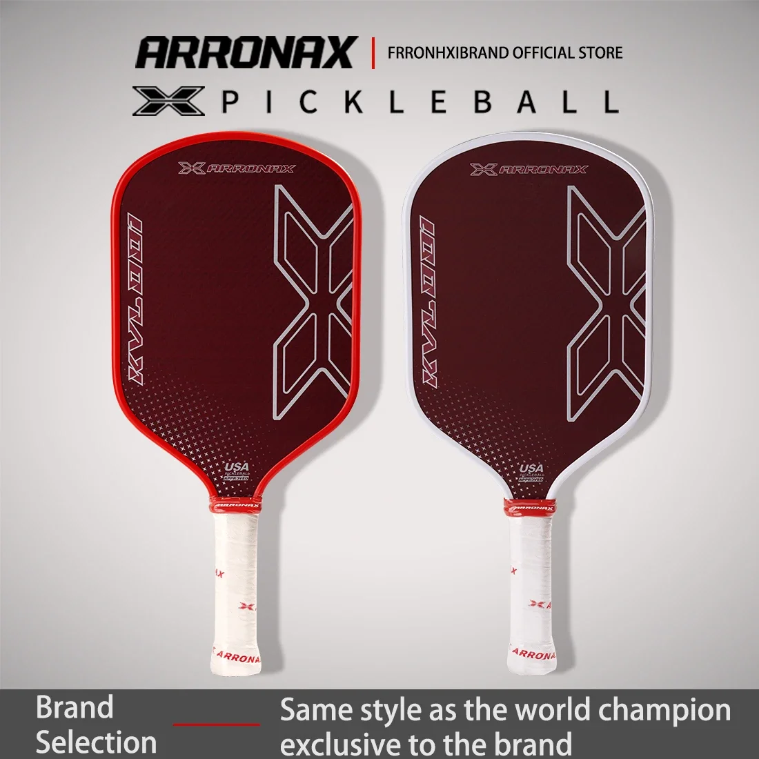 ARRONAX Thermoformed Pickleball Paddle Raw Red Aramid Fiber Pickle Balls Racket 16MM  Elongated Hybrid Foam Edge