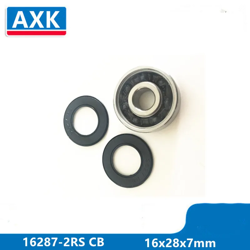 Axk 1PCS 16287-2rs 16287 Hybrid Ceramic Deep Groove Ball Bearing 16x28x7mm 61902/16 61902-16 6902/16 6902-16 16287-2rs Cb Abec-3