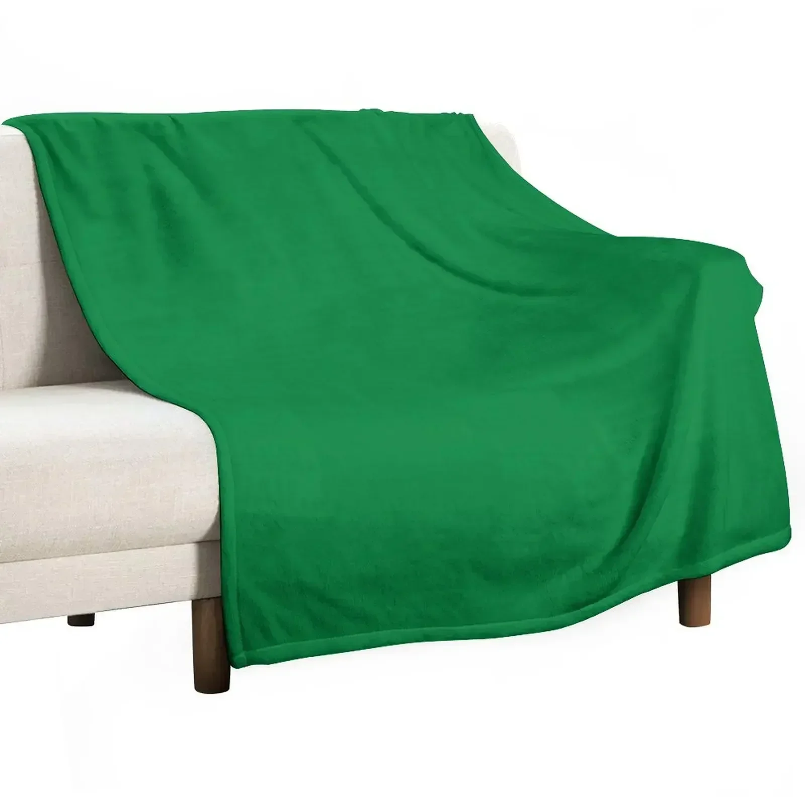 

Simple Dark Green Throw Blanket Plaid Soft Beds Sofa Decorative Sofas Blankets