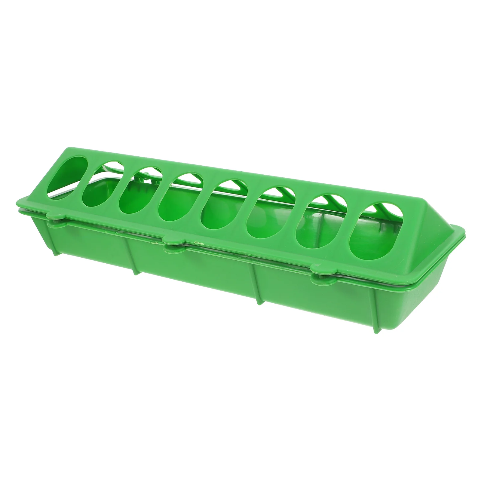 

Pigeon Feeder Plastic Long Trough Spill Proof for Pigeon Cage Large Capacity Poultry Feeding Dish Chicken Feeder