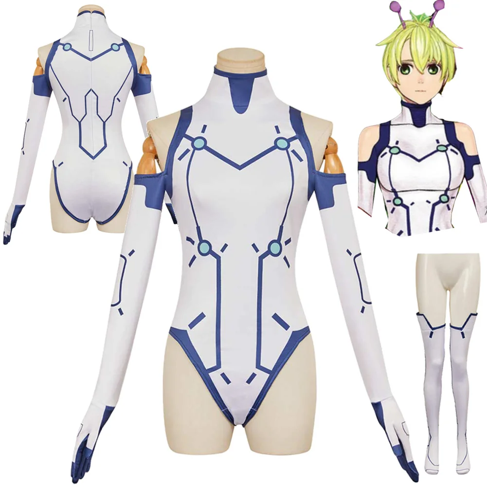 

Anime Dan Dadan Cosplay Vemola White Jumpsuit Socks Clothing Hallowmas For Women Adult Carnival Roleplay Costume Suits Outfits