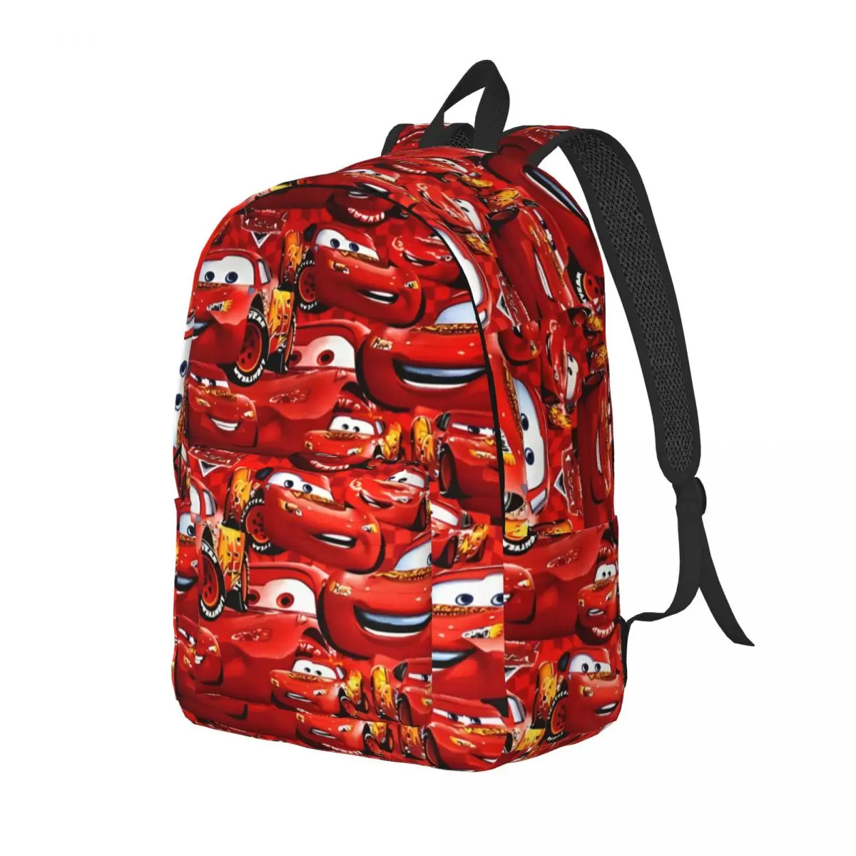 Lightning McQueen Red Cars Backpack for Men Women Cool Student Hiking Travel Daypack Laptop Anime Movie Shoulder Bag Gift