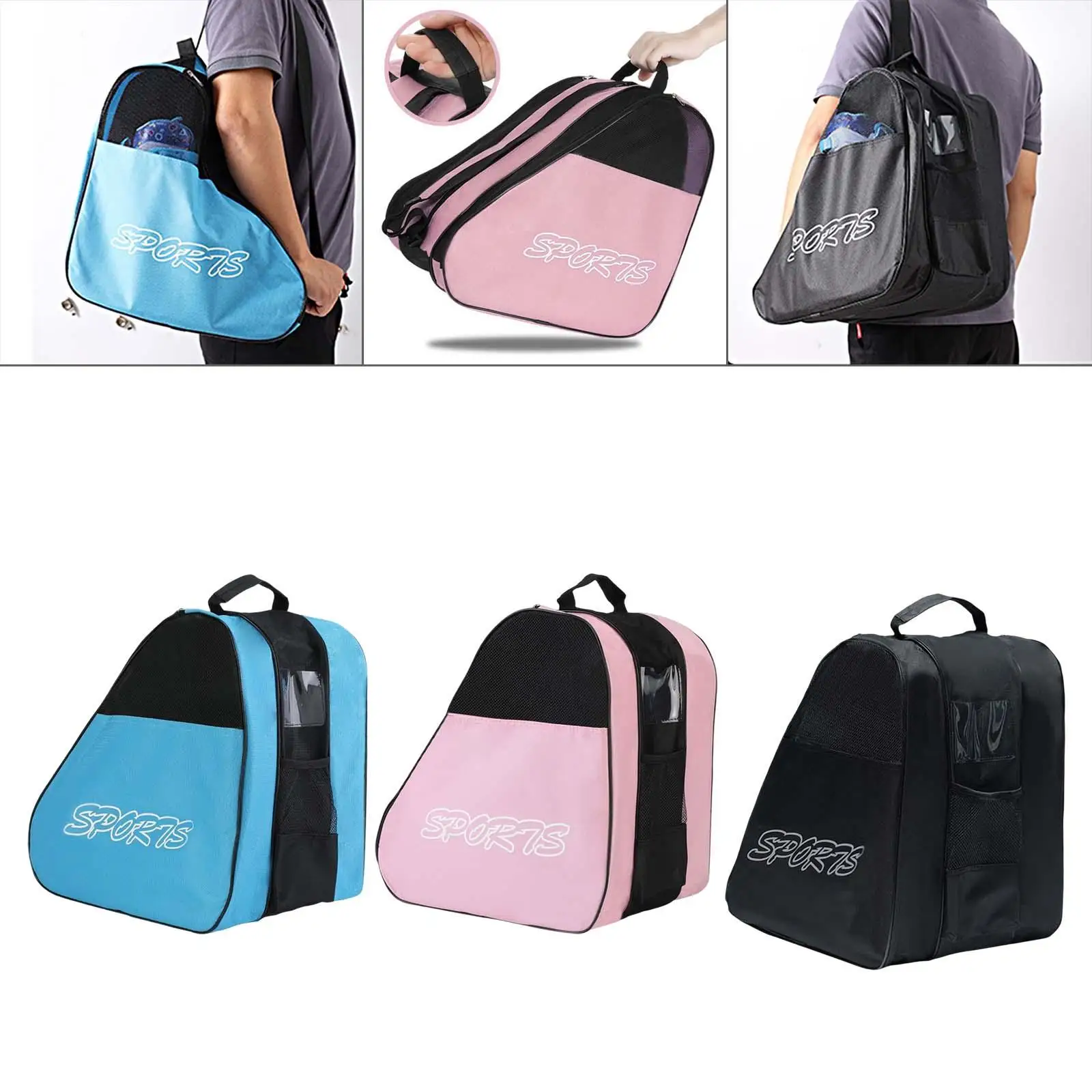 Bolsa transpirable para patines, funda para patines en línea, patinaje sobre hielo