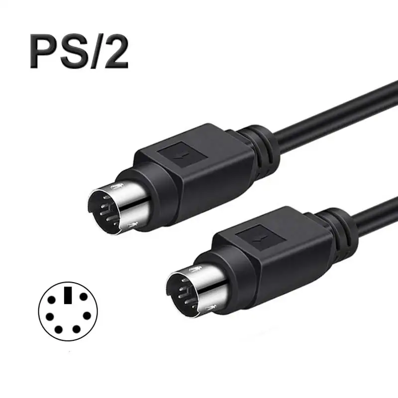 PS/2 PS2 Pure Copper Extension Cord Mouse Keyboard Extension Cable Head Round Male to Male to Female 6 Pin MD6 Pin Extender