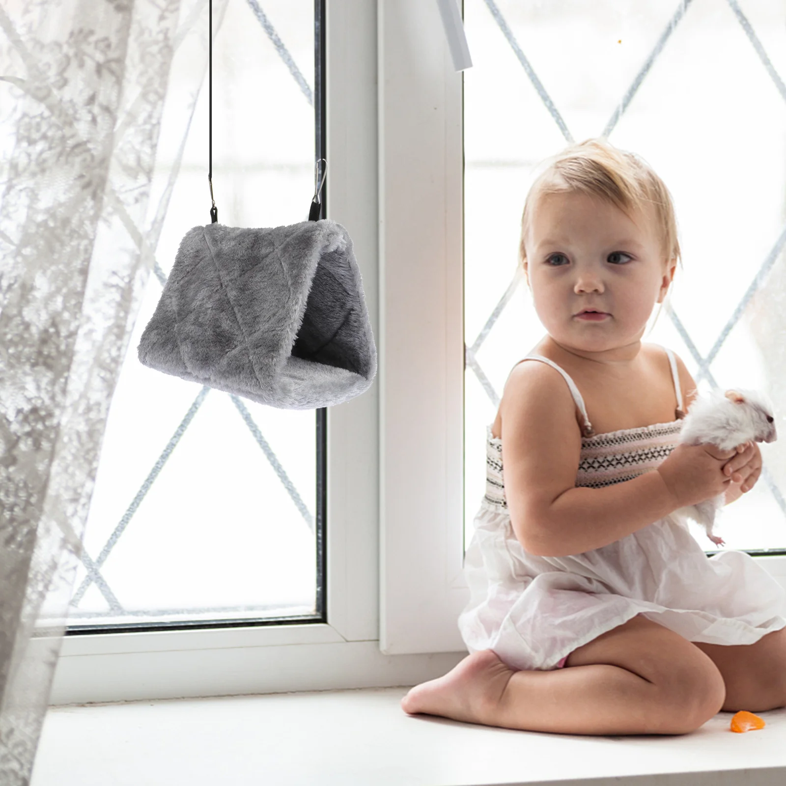 

2Pcs Bird Hanging Nest Parrot Warm Hammock Bed Tent Comfortable Resting Place Parrot Hammock Bird Hanging Tent