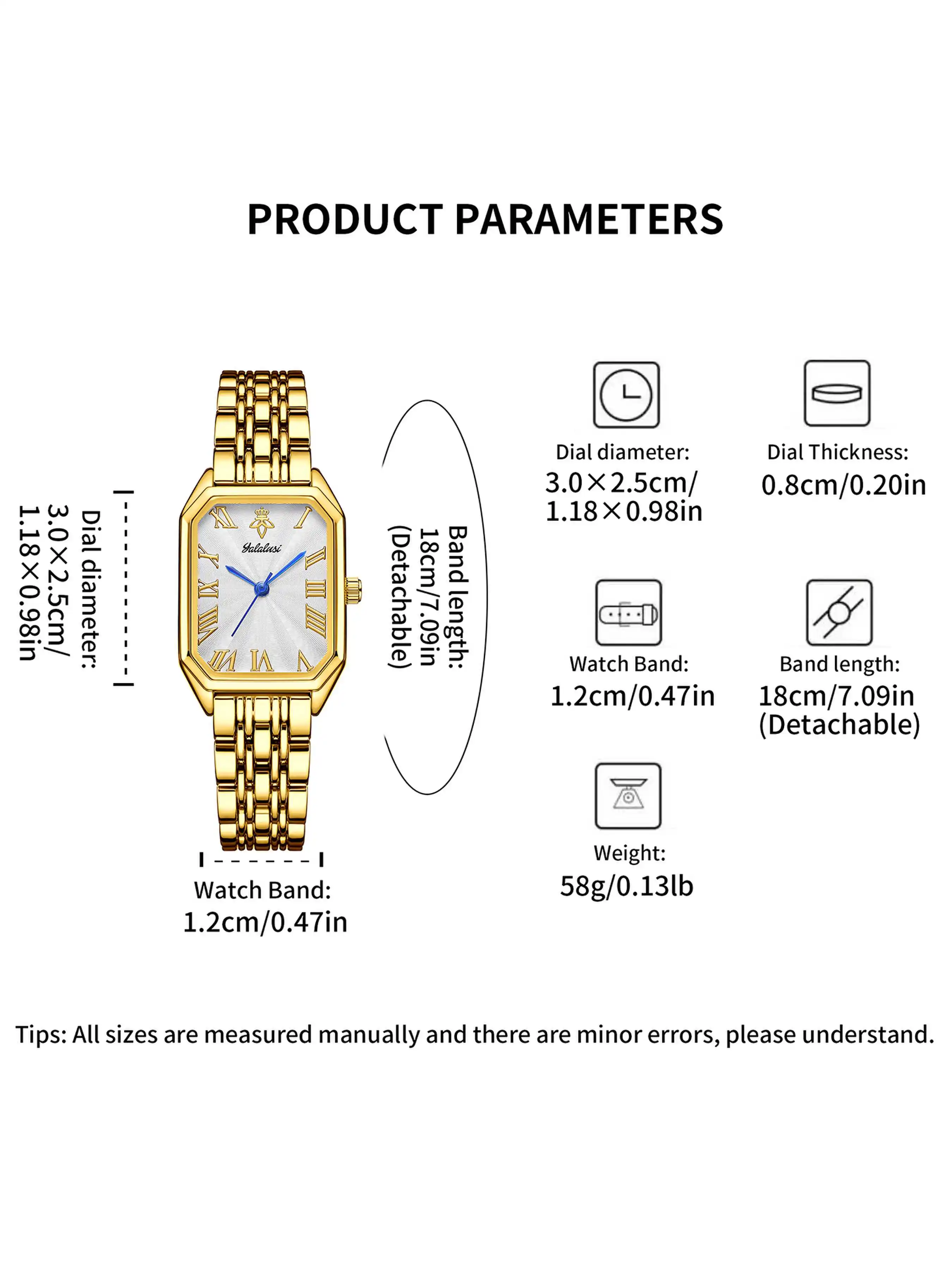 Yalalusi Women’s Watch: A Simple, Elegant Square-Face Water-Resistant Timepiece – A Perfect Gift for Girls Relojes De Mujeres