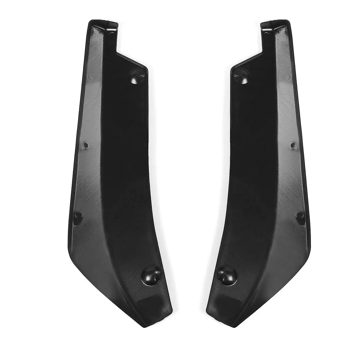 Bright Black 2pcs Universal Car Rear Bumper Diffuser Protector Lip Splitters For Ford For Fiesta MK7 19+ For Mustang For Focus