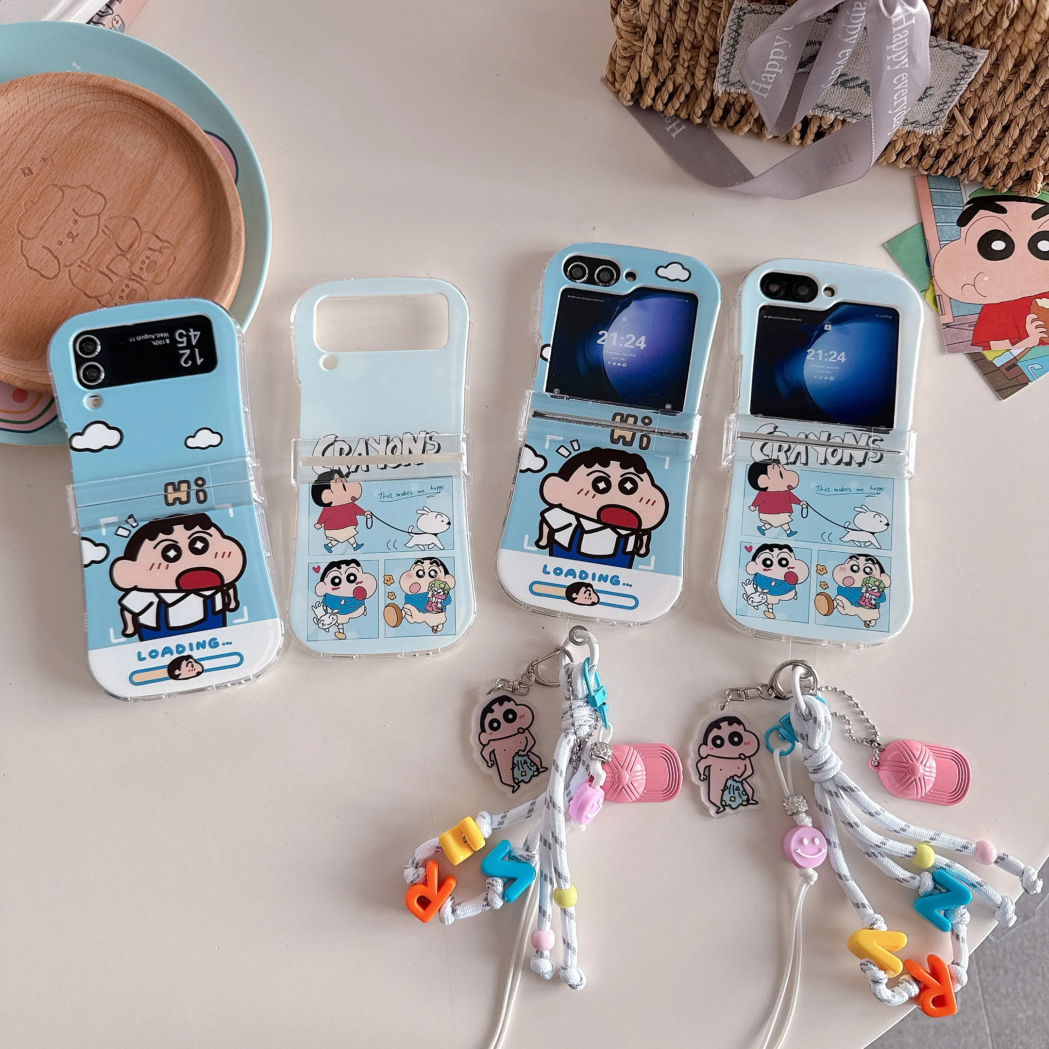 

Preferred Gift For Crayon Shin-Chan Fans Comfortable With Lanyard Samsung Galaxy For Z Flip 7 Z Flip 6 Z Flip 5 Z Flip 4/3 Case