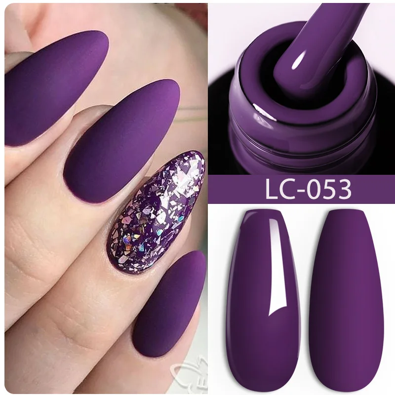 LILYCUTE Pink Purple Color Gel Nail Polish Spring Summer Semi Permanent For Manicure Soak Off Nail Art Gel Varnish