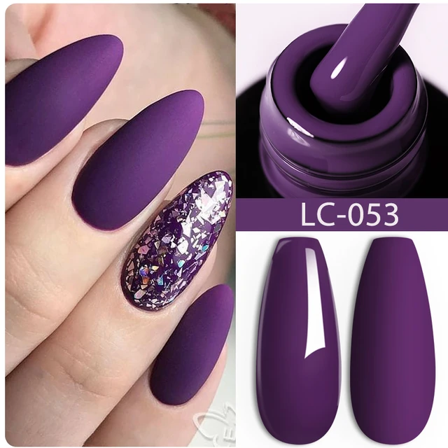 LILYCUTE Pink Purple Color Gel Nail Polish Spring Summer Semi 