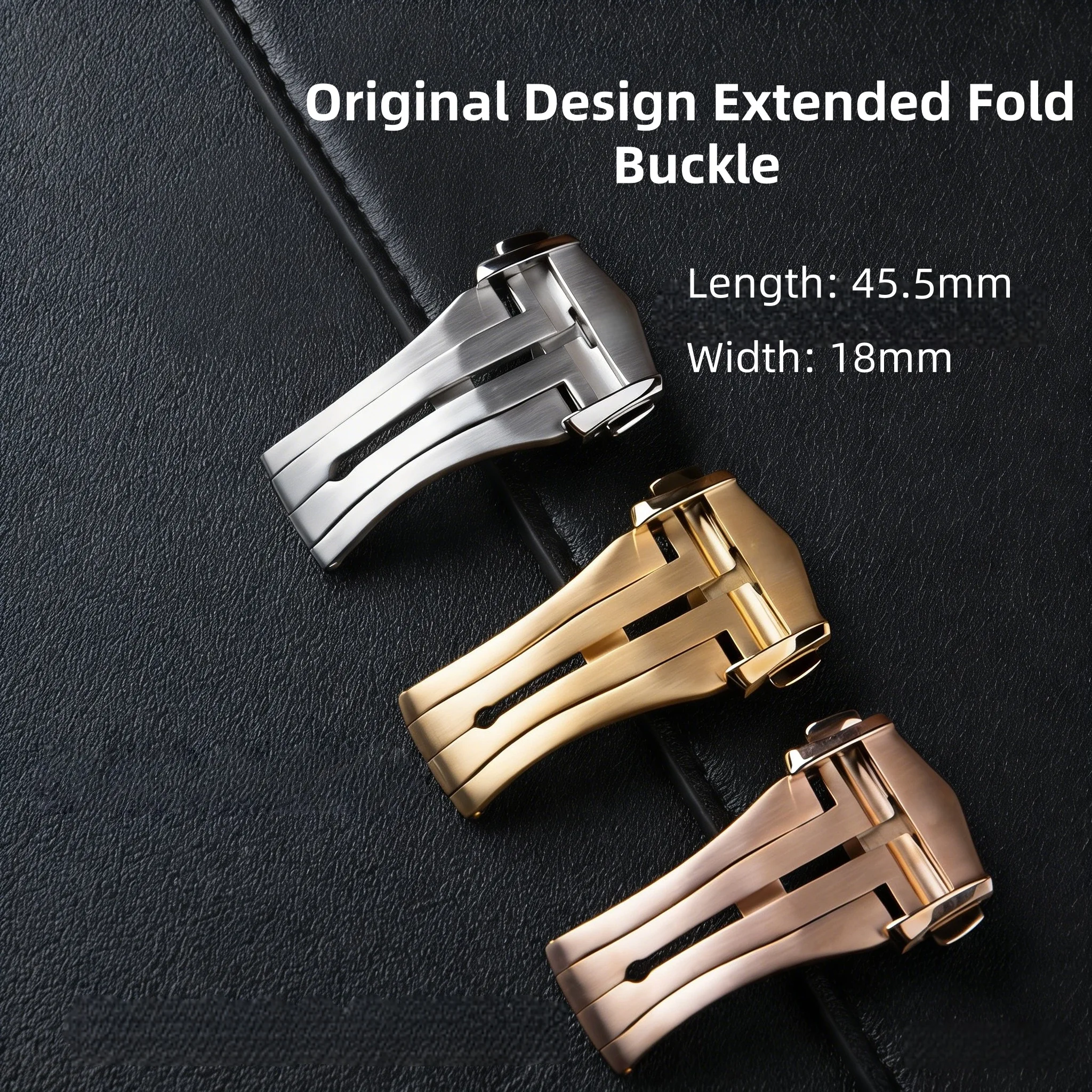 

C Factory Top Quality 316 Stainless Steel Watch Buckle Fit For Omega 18mm Extended Polish Engrave Folding Watch Clasp