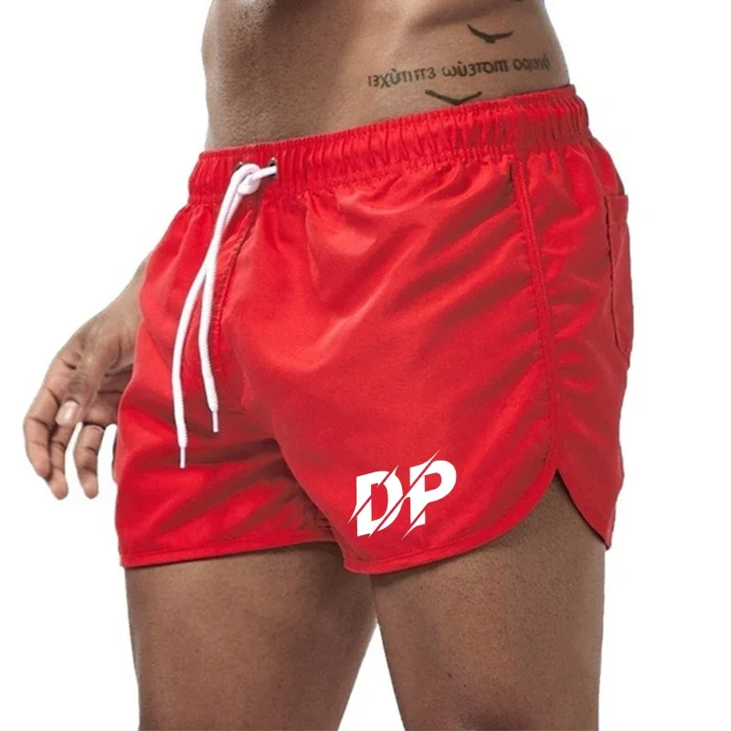 Summer men's beach pants, swimming and fitness pants, fast drying swimming, men's surfing, rope pulling, fashionable sports