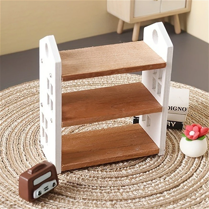 

1pc Dollhouse Mini Bookshelf Simulated Shelf Model It's Ideal for Displaying Collectible Figurines and Accessories Ornaments